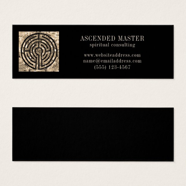 LABYRINTH V Mini Business Card - Black (Front & Back)
