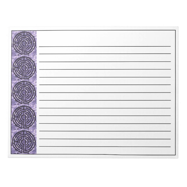 LABYRINTH VI 11"x8.5" Notepad + Lines (Front)