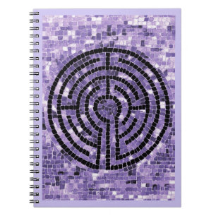 LABYRINTH VI 6.5x8.75 Spiral Notebook - Amethyst
