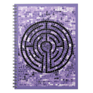 LABYRINTH VI 6.5x8.75 Spiral Notebook - Grape