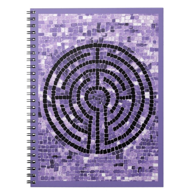 LABYRINTH VI 6.5x8.75 Spiral Notebook - Grape (Front)