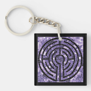 LABYRINTH VI Acrylic Square Keychain