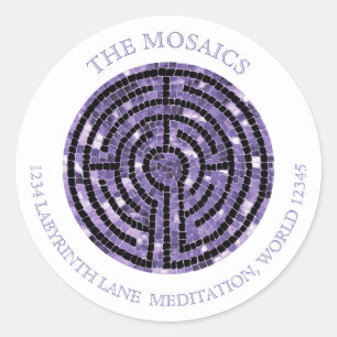 LABYRINTH VI Large Address Envelope Seals - White 