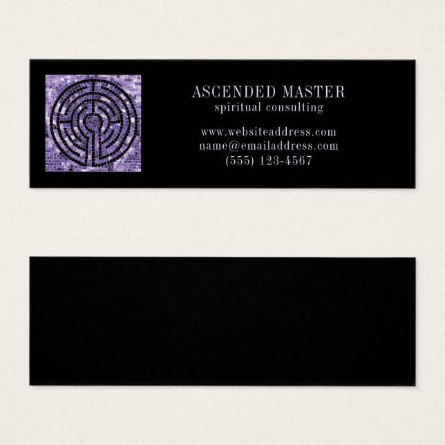 LABYRINTH VI Mini Business Card - Black (Front & Back)