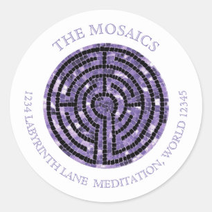 LABYRINTH VI Small Address Envelope Seals - White