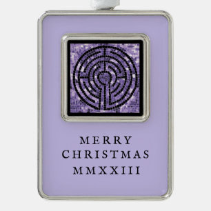 LABYRINTH VI Vertical Framed Ornament