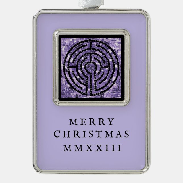 LABYRINTH VI Vertical Framed Ornament (Front)