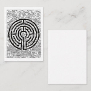 LABYRINTH VII 3.5x2.5 Blank Flat Card - White