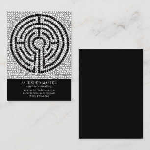 LABYRINTH VII 3.5x2.5 Business Card - Black