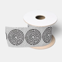 LABYRINTH VII 3" Wide Satin Ribbon