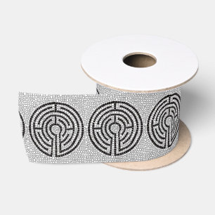 LABYRINTH VII 3" Wide Satin Ribbon