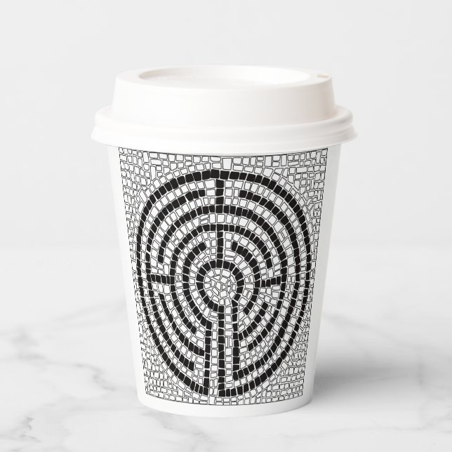 LABYRINTH VII Paper Cups - White (Front)