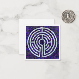 LABYRINTH VIII 2.5" Square Flat Card / White