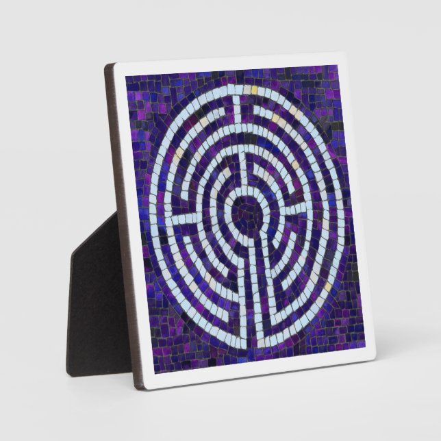 LABYRINTH VIII 5.25 Square Plaque - White (Front)