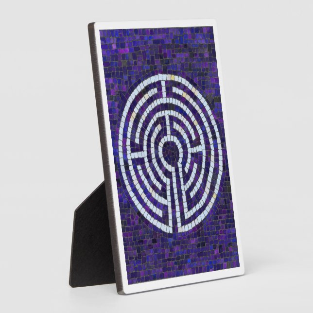 LABYRINTH VIII 5x7 Plaque with Easel - White (Side)