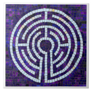 LABYRINTH VIII 6x6 Ceramic Tile - White