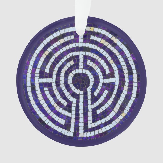 LABYRINTH VIII Acrylic Circle Ornament (Front)