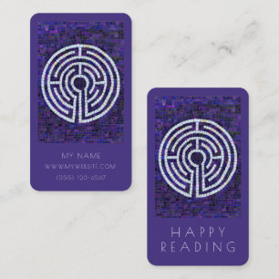 LABYRINTH VIII Business Bookmark 3.5x2 Card Violet