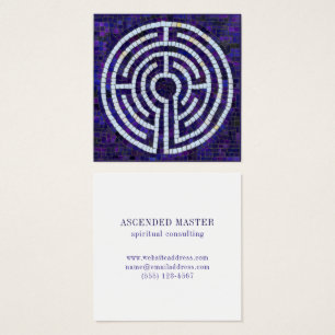LABYRINTH VIII Square Business Card 
