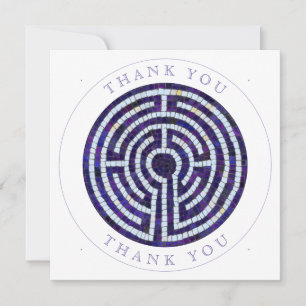 LABYRINTH VIII Square Flat Thank You Card