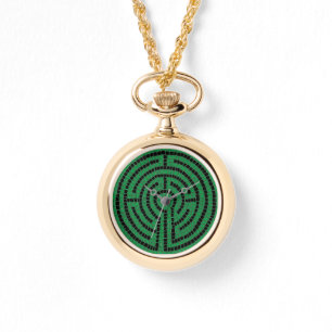 LABYRINTH XI Gold Necklace Watch