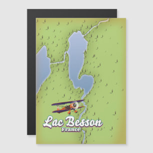 Lac Besson France map travel poster