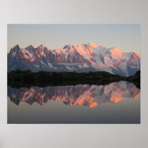 Lac de Cheserys sunset French alps Poster