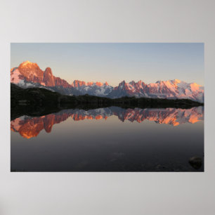 Lac de Cheserys sunset Poster
