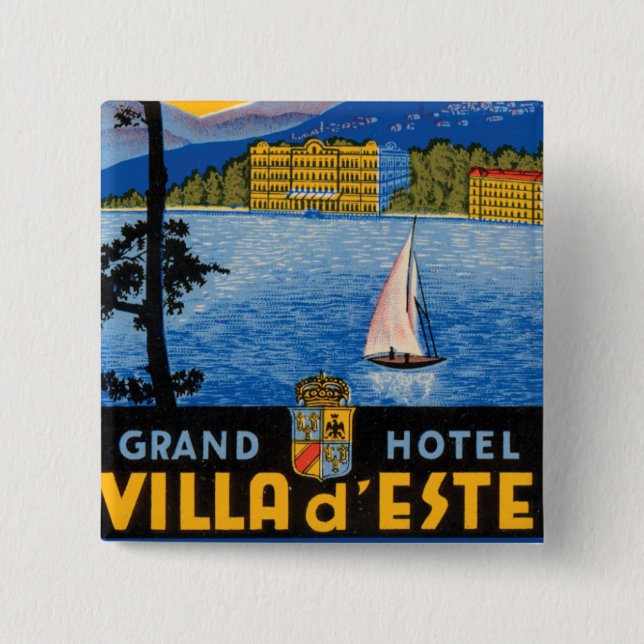 Lac de Como 15 Cm Square Badge (Front)