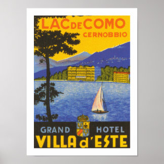 Lac de Como (white) Poster