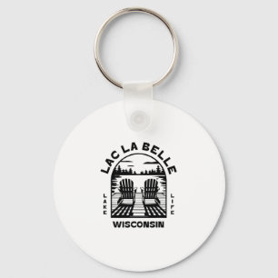 Lac La Belle Wisconsin Outdoors Vintage 2 Key Ring