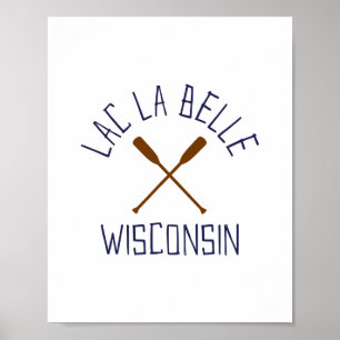 Lac La Belle Wisconsin Outdoors Vintage Poster