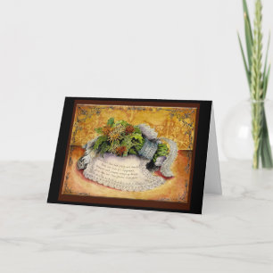 Lace 13th year Wedding Anniversary gift card