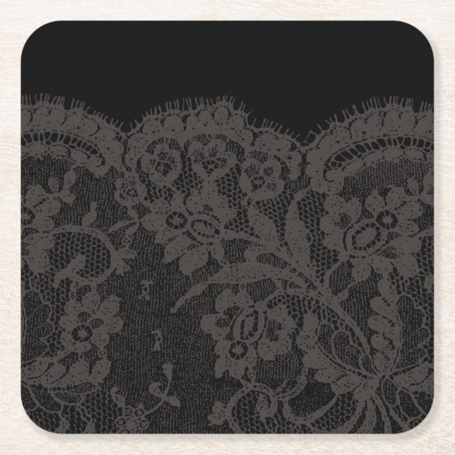 Lace 2 square paper coaster (Front)