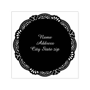 Lace Address Self-inking Stamp