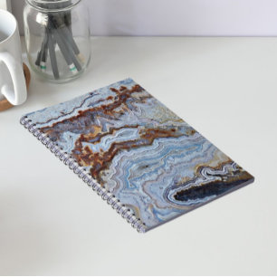 Lace Agate Rock Pattern Spiral Notebook