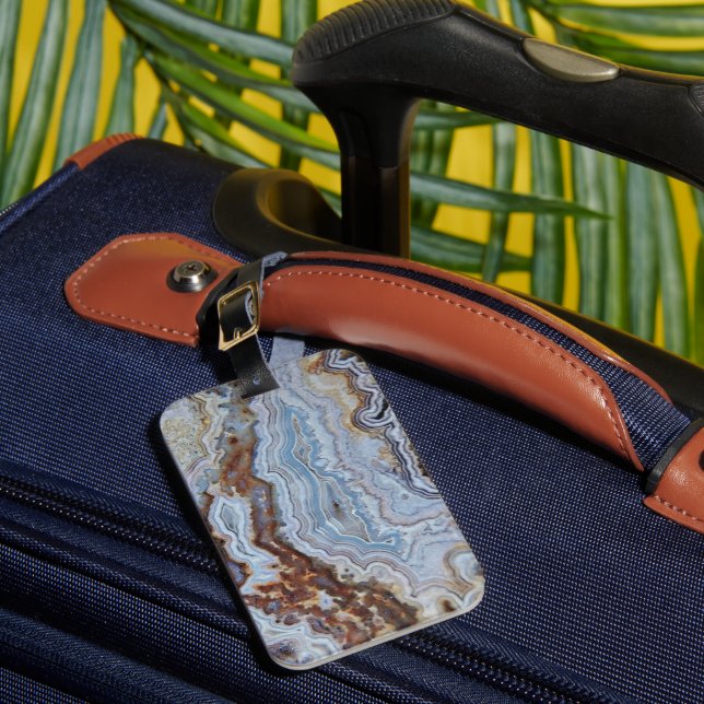 Lace Agate Stone Pattern Luggage Tag (Front Insitu 1)