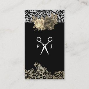 Lace and Floral Hair Stylist Business Card