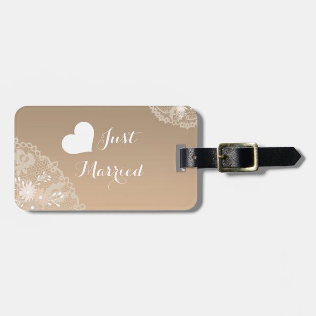 Lace and Floral Luggage Tags (Front Horizontal)
