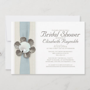 Lace and Pearls Bridal Shower Invitations