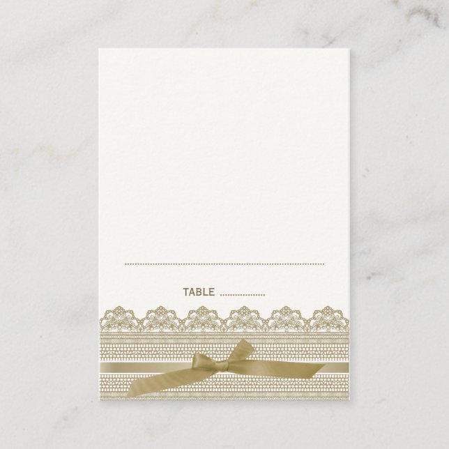 Lace and Ribbon Place cards (Front)