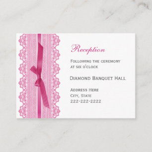 Lace and Ribbon reception enclosure cards