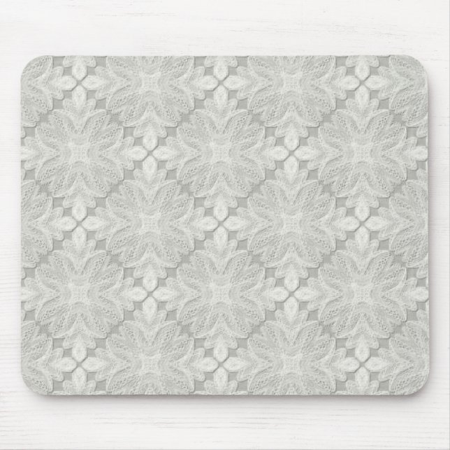 Lace Antique White Mouse Pad (Front)