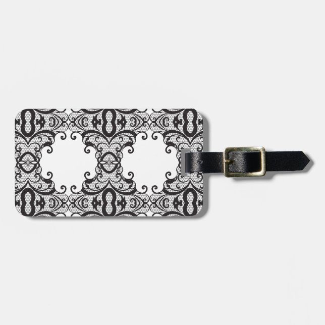 Lace background 2 luggage tag (Front Horizontal)