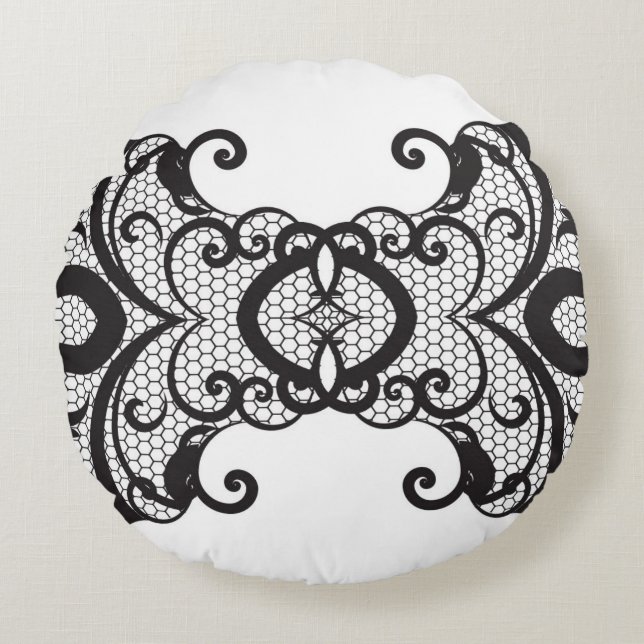 Lace background 2 round cushion (Front)