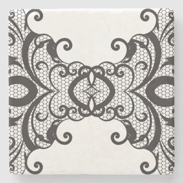 Lace background 2 stone coaster (Front)