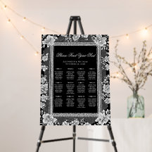 Lace Black Old Money Wedding Seating Chart
