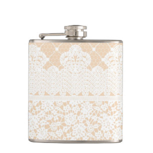 Lace Border Hip Flask