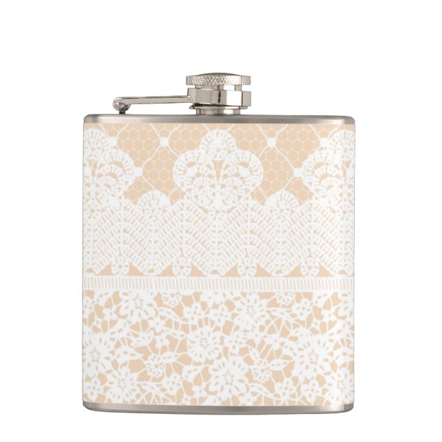 Lace Border Hip Flask (Front)