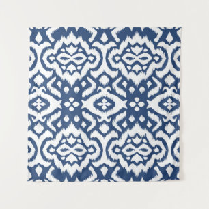 Lace border. Ikat seamless pattern. Vintage tie dy Tapestry